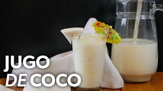 Cómo Hacer JUGO de COCO en 1 minuto 🥛🥥 [upl. by Askwith]