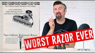 Razor Archive Gillette Techmatic the WORST Razor Gillette Ever Made [upl. by Ecnatsnoc527]