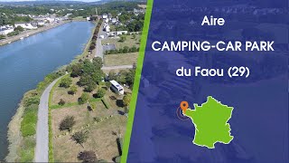 Aire CAMPINGCAR PARK du Faou 29  Vue aérienne [upl. by Alaecim]