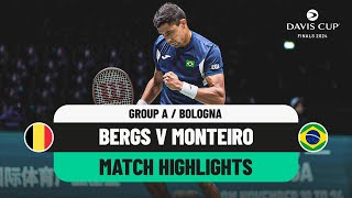 Zizou Bergs v Thiago Monteiro Highlights  Belgium v Brazil Davis Cup 2024 Finals Group Stage [upl. by Morly429]