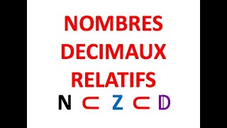 L Ensemble des Nombres Décimaux Relatifs  Sixième [upl. by Dyrrej]