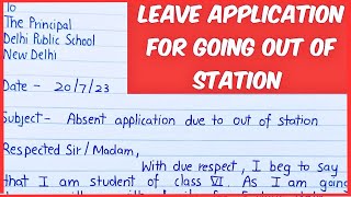 Leave application for going out of station leaveapplicaton leaveletter leaveforgoingoutofstation [upl. by Yann]