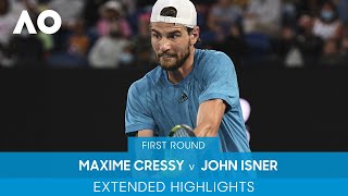 Maxime Cressy v John Isner Extended Highlights 1R  Australian Open 2022 [upl. by Ilahsiav324]