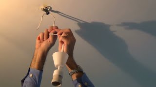 How to install and wire a Ceiling Lamp Holder  Install a ceiling light fixture  Lamp Holder Socket [upl. by Layla496]