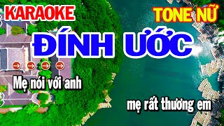 Karaoke Đính Ước Tone Nữ Nhạc Sống Beat Mới Nhất  Ka Ra Ô Kê Nhạc Trữ Tình [upl. by Ashbey44]