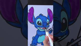 Coloriage Stitch Artiste 🎨  Disney Fun en Couleurs [upl. by Chicky]