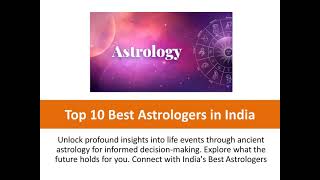 Top 10 Best Astrologers in India [upl. by Alliuqaj]