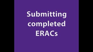 Video Guide on how to submit completed ERACs through QuartzWeb [upl. by Strickland]