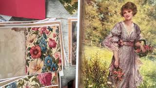 Starting a new junk journal project tattytreasure Edwardian Garden [upl. by Nirra]