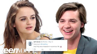 The Kissing Booth Cast Competes in a Compliment Battle  Teen Vogue [upl. by Tekcirc]