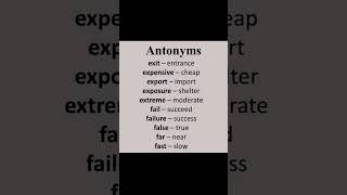 Important english opposite Antonyms words english ssc spokenenglish vocabulary grammar [upl. by Delmer]