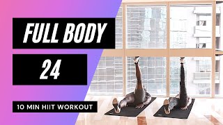 10 MIN FULL BODY WORKOUT  HIIT  MrandMrsMuscle [upl. by Kwan]