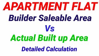 Apartment Builder Saleable Price Vs Actual Price  Carpet Area Super Builtup area Built up area [upl. by Menashem303]