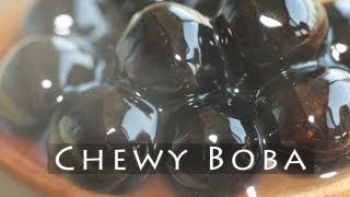 How to Cook Chewy Boba for Bubble Tea Tapioca Pearls 타피오카펄 만들기 [upl. by Nilhtac]