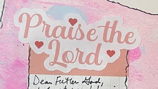 Process Art in My Journaling Bible Page 23  Gelli Plate  Psalm 1401 [upl. by Elleyoj]