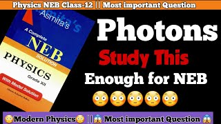 Most Important Question of Photons Class12 NEB Important Question Physics UThinkCrazy NEB [upl. by Scherle25]