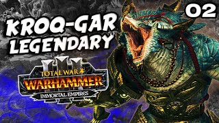 Total War Warhammer 3  KroqGar  Legendary Immortal Empires Campaign Episode 2 [upl. by Suoilenroc]