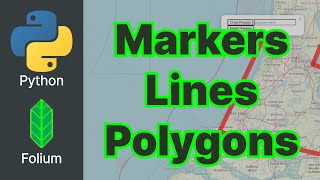 Python Folium 2  Markers Lines amp Polygons [upl. by Ahon]