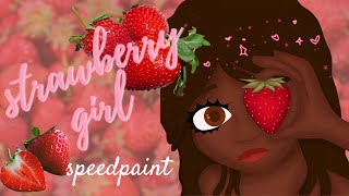 Strawberry Girl  Danny speedpaint  splatzz drawzz [upl. by Gerdy]