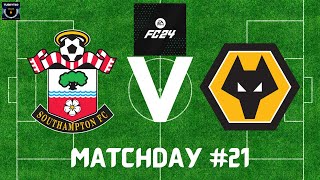 Southampton vs Wolves  FIFA 24 Drafted Premier League Showdown [upl. by Etnaid713]