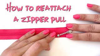 How to reattach a zipper pull [upl. by Ayiram]