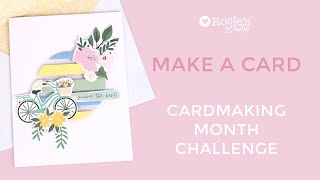 Rosies Studio Cardmaking Month Challenge DIY Pretty Card cardmaking diycards cardmakingideas [upl. by Notlek]