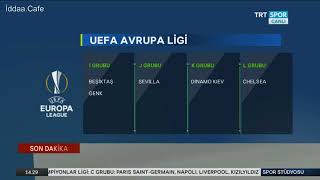 beşiktaş fenerbahçe uefa avrupa ligi gurupları belı oldu [upl. by Animehliw376]