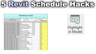 5 Tips and Tricks for Schedules in Revit Tutorial [upl. by Anoid945]