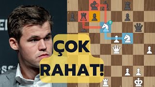 BU KADAR KOLAY MI Carlsen 3000 Puanlı Rakibini Satranca Yeni Başlamış Gibi Yeniyor [upl. by Kcirdaed]