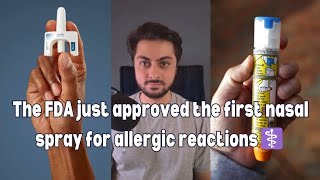 The FDA just approved the first nasal spray for allergic reactions ⚕️ allergy anaphylaxis [upl. by Midas774]