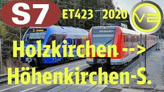 ET423 als S7Leerzug von Holzkirchen nach HöhenkirchenS  Führerstandsmitfahrt 2020 SBahn München [upl. by Zoe431]