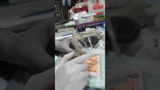 suturing process  simple continuous suturing [upl. by Frannie]