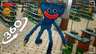 VR 360° Poppy Playtime Huggy Wuggy in Supermarket  360 Video 4K [upl. by Nus523]