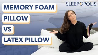 Memory Foam vs Latex Foam Pillow Review  Which is Best for You [upl. by Arakaj159]