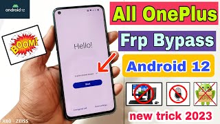 All OnePlus FRP Bypass Android 12  New Trick  All OnePlus FRPGoogle Account Unlock  Without Pc [upl. by Edgar17]