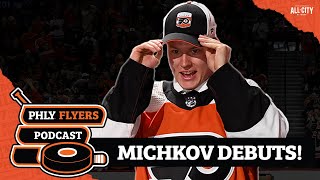 Reacting to Matvei Michkov’s debut Flyers rookie weekend action  PHLY Flyers Podcast [upl. by Nelak615]