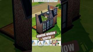 How to build slanted windows in The Sims 4 sims4 sims4 sims4tutorial thesims4 sims4build [upl. by Gustave281]