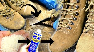 📌🥾Restaurar mantenimientolimpieza hidratacion botas de cuerorestaurando calzado de cueroASMR🥾 [upl. by Manley]