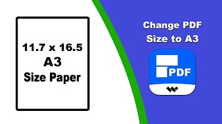 How to change pdf size to A3 in Wondershare PDFelement [upl. by Shanon540]