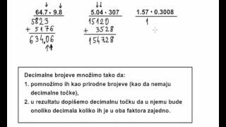 Množenje decimalnih brojeva [upl. by Alegnat]