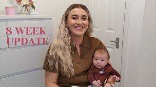 8 WEEK BABY UPDATE  8 WEEKS POSTPARTUM [upl. by Enelyk938]