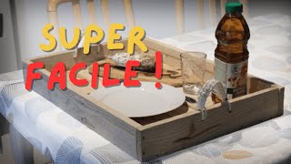 DIY Palettes  Tuto fabrication d’un plateau très utile  Étapes de A à Z ⚒️ [upl. by Lazos]