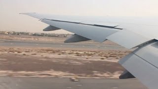 777300ER Boeing Emirates take off Dubai intl Airport A6EGP [upl. by Nivad]