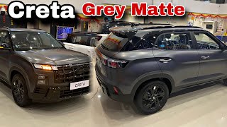 Hyundai Creta 2024 Grey Matte Colour 😱 [upl. by Sokul83]