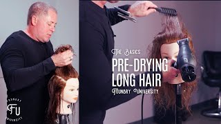 Expert Technique For Predrying Long Hair [upl. by Peta]