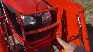 How to Open a Kubota Tractor Hood in 32 Seconds [upl. by Adnilym]