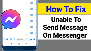 Unable to send message on messenger  How to fix unable to send message on messenger [upl. by Einatirb]