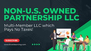 Foreign Owned MultiMember LLC  Pay No Taxes [upl. by Woehick865]