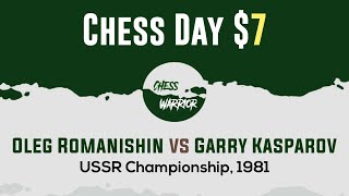 Oleg Romanishin vs Garry Kasparov  USSR Championship 1981 [upl. by Ariajaj]