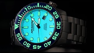 The Aragon Divemaster 4 evo 48mm  Mighty full lume diver  4k Slideshow Review [upl. by Octavla]